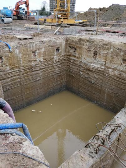 CSM-wand en onderwaterbeton voor bekken in Boutersem CSM-wand en onderwaterbeton voor bekken in Boutersem