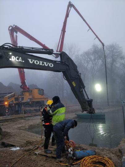 CSM-wand en onderwaterbeton voor bekken in Boutersem CSM-wand en onderwaterbeton voor bekken in Boutersem