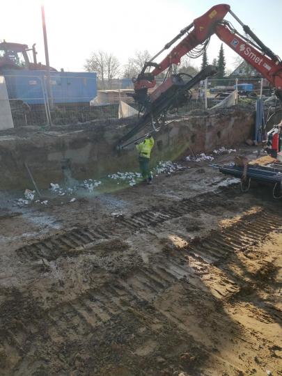 CSM-wand en onderwaterbeton voor bekken in Boutersem CSM-wand en onderwaterbeton voor bekken in Boutersem