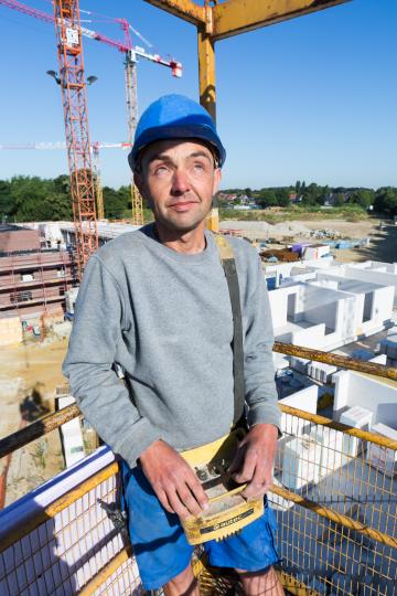 Onze kraanman op project "Midden" in Boechout