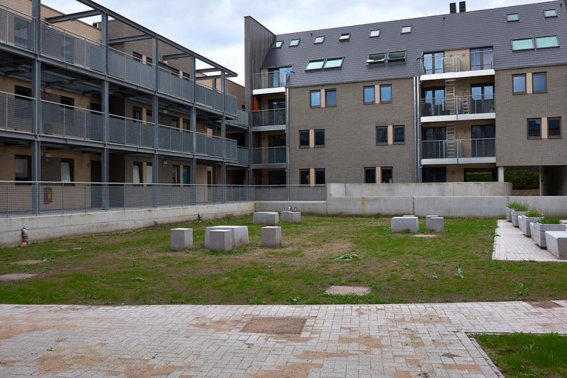 Het groene binnenplein in Beerzel