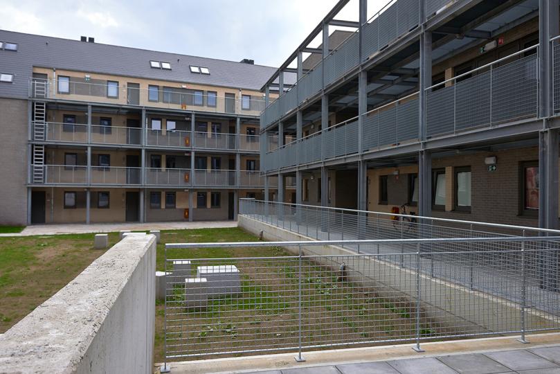 Het groene binnenplein in Beerzel