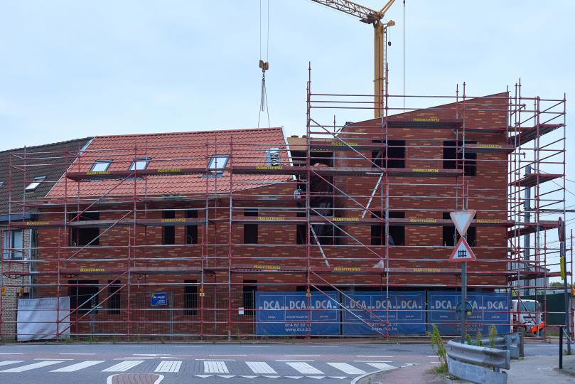Ruwbouw sociale appartementen Matenstraat in Niel | DCA