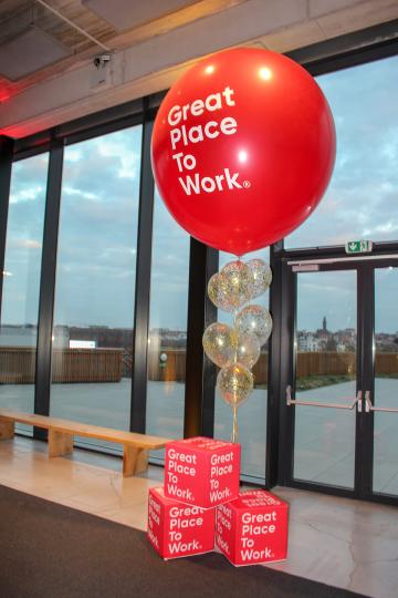 Bouwbedrijf DCA op het Great Place To Work gala in Brussel