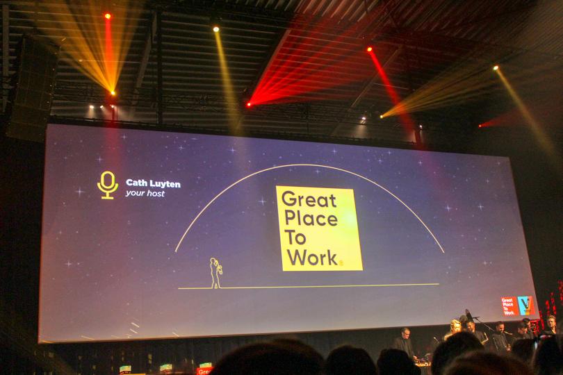 Bouwbedrijf DCA op het Great Place To Work gala in Brussel