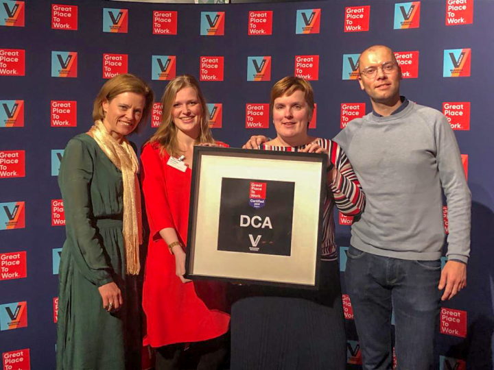 Bouwbedrijf DCA op het Great Place To Work gala in Brussel