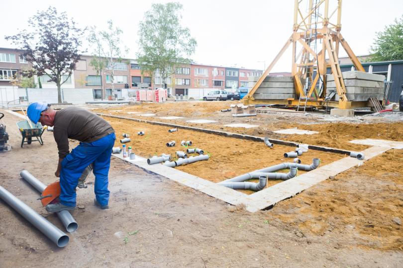 Funderingswerken van BSGO Laerhof in Merksem