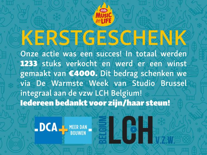 DCA schenkt €4000 aan de vzw LCH Belgium