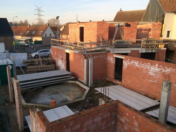 Ruwbouw sociale appartementen Matenstraat in Niel | DCA