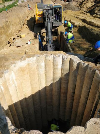 CSM-wand en onderwaterbeton voor bekken in Boutersem CSM-wand en onderwaterbeton voor bekken in Boutersem